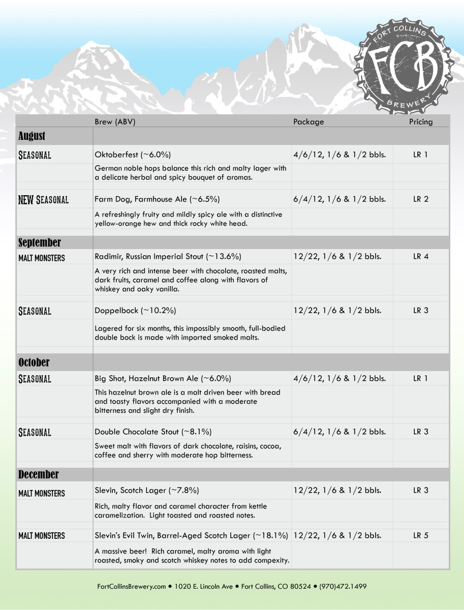 V4 2015 Seasonal Schedule